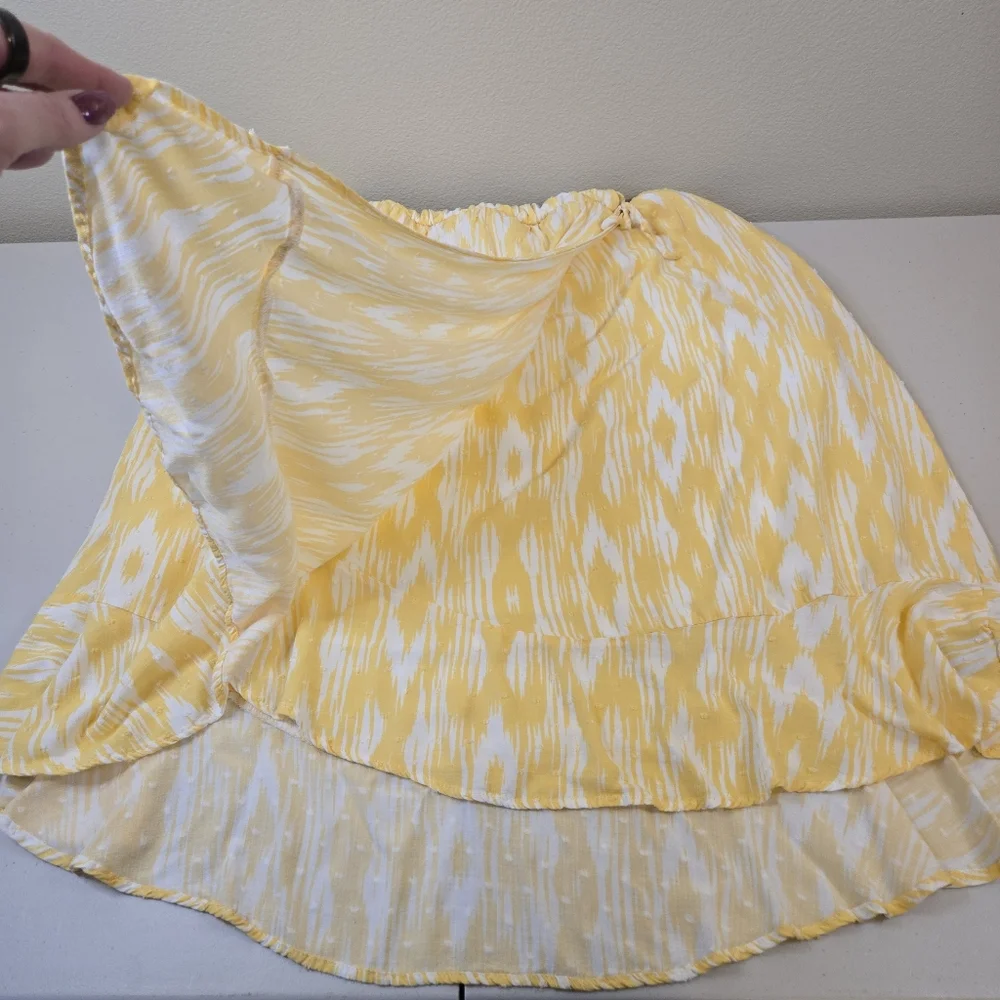 NWoT Torrid Yellow Faux Wrap Surplice Midi Dress Yellow White Size 1 (14/16) - Picture 7 of 16
